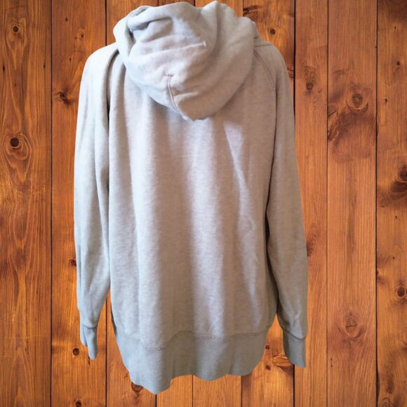 AMERICAN EAGLE WOMEN'S LARGE LONG SLEEVE HOODED PULLOVER SWEATSHIRT BEIGE - Picture 4 of 4